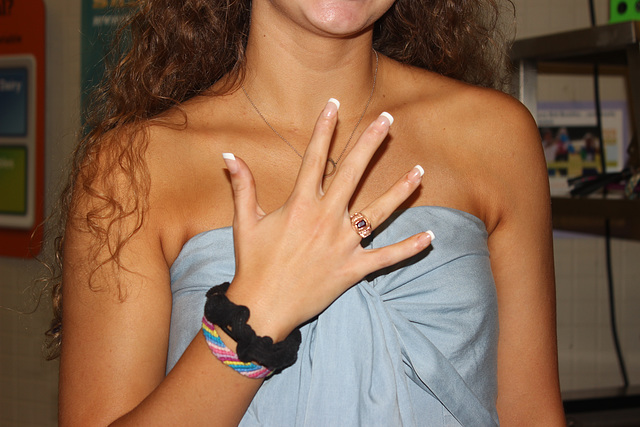 photo # 2... closer look at her High School Class Ring :))  our Grand Daughter... :)