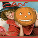Halloween—Witch with Jack-o'-Lantern