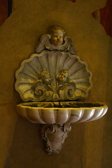 Italy, Basilica of San Francesco in Arezzo, Drinking Fountain Italy, Basilica of San Francesco in Arezzo, Drinking Fountain