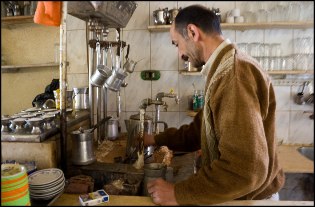 Coffee (being made in the sand)