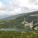 Bulgaria, The Lower Lake in the "Rila Lakes" Circus and Mountain of Musala (2925m) in the Background on the Left