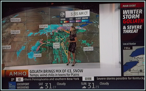Weather girl on heels / Dame météo en talons hauts