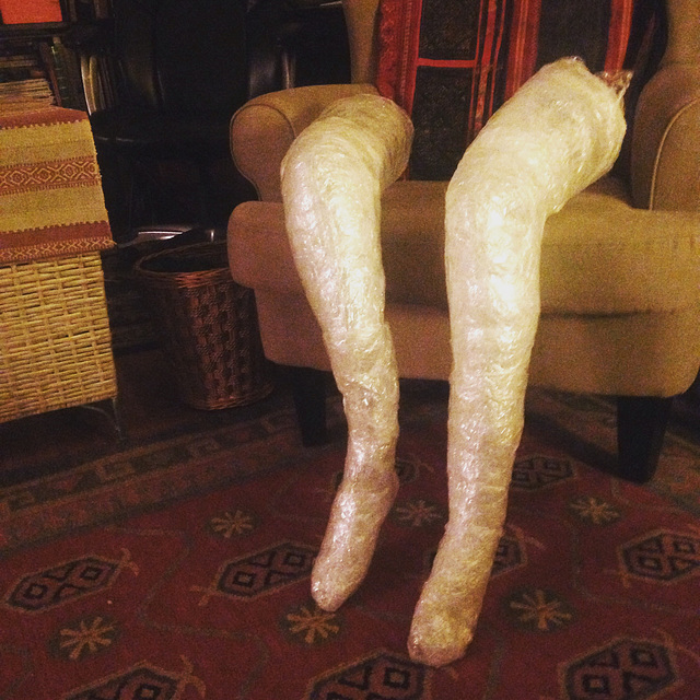 Ghostly plastic legs