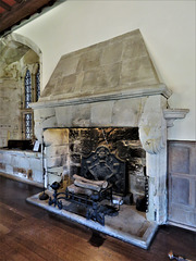michelham priory, sussex   (12)fireplace in the prior's room, perhaps late c15