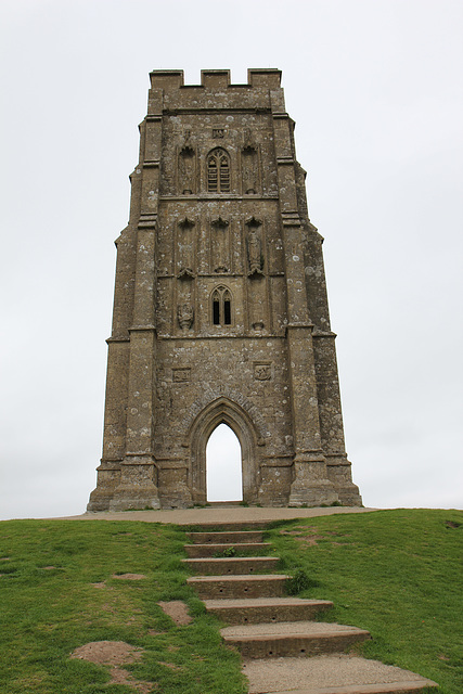 Ruin of St Michael's Church on Glastonbury tor