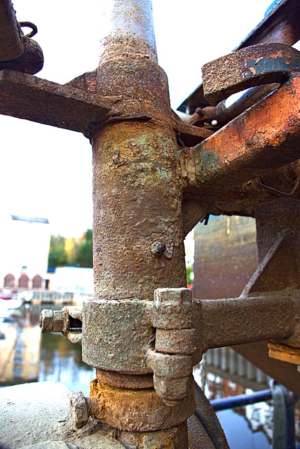 Out of the water for repairs