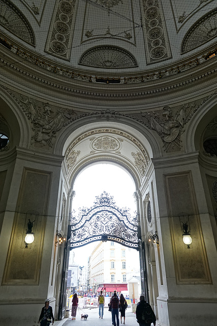 Looking from the Hofburg towards Michaelerplatz