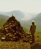 Pam on Great Gable  by Westmorlands Cairn Looking down Wasdale 24272710491 o