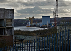 Views of the Tyne from the derelict site that used to be Swan Hunter Shipyard Wallsend