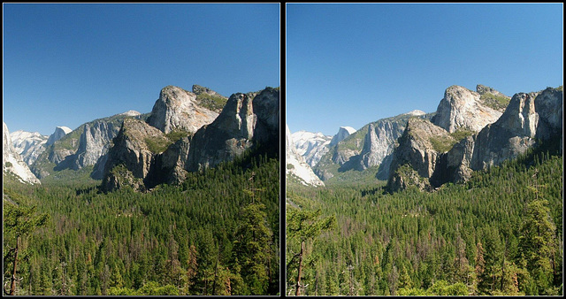 Half Dome and El Capitan (3D)