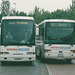 Yorkshire Traction V345 EKW and Durham Travel NK51 ORN at Milton Keynes - 6 Jun 2002