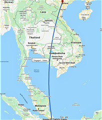 Vietnam 2016 Flug Singapur- Hanoi