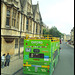 lurid-green Oxford Tour bus