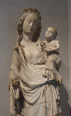 Detail of the Marble Virgin and Child in the Cloisters, June 2011