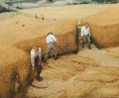 Detail of the Harvesters by Bruegel in the Metropolitan Museum of Art, February 2019