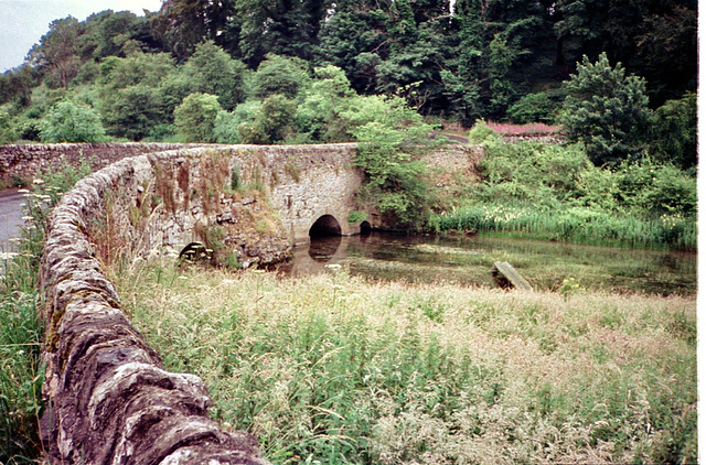 Conksbury Bridge over the River Lathkill (Scan from July 1991)