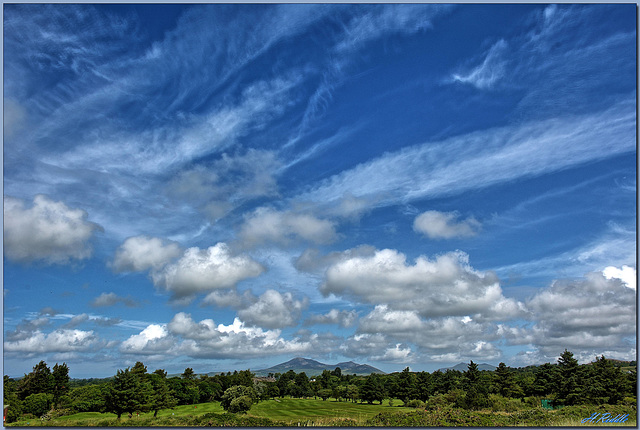 Big skies towards Snowdonia