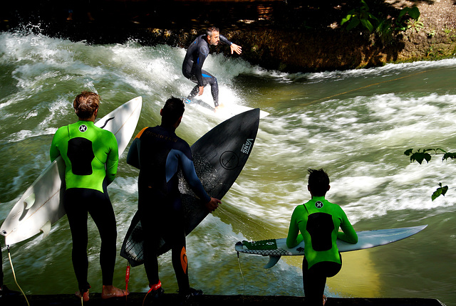 Surfer am Eisbach