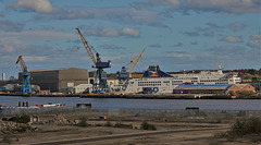 Views of the Tyne from the derelict site that used to be Swan Hunter Shipyard Wallsend