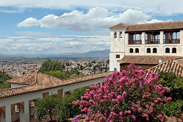 Generalife - Ausblick von den "Oberen Gärten" (2)