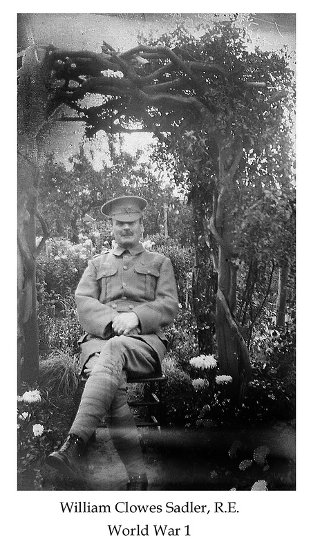 1916 c William Sadler WW1 - seated in garden