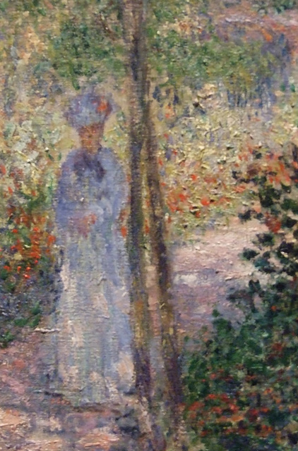 Detail of Camille Monet in the Garden at Argenteuil by Monet in the Metropolitan Museum of Art, January 2010