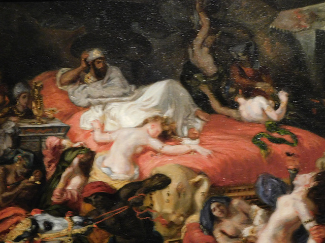 Detail of The Death of Sardanapalus by Delacroix in the Metropolitan Museum of Art, January 2019