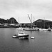 Dumbarton Rock, Sandpoint Marina and the River Leven