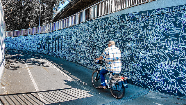 Graffiti-Mauer in Lingen (Ems)