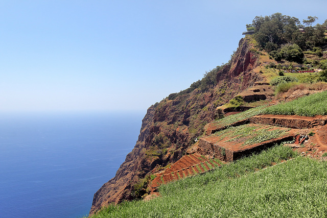 Câmara de Lobos - Cabo Girão - Aussicht von der Estrada 1 de Julho zur Plattform