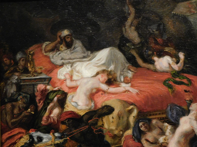 Detail of The Death of Sardanapalus by Delacroix in the Metropolitan Museum of Art, January 2019