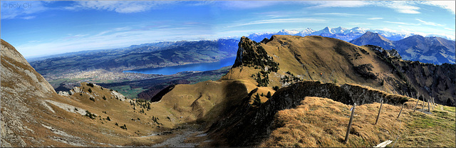 A panorama with a fence.