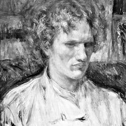 Portreto de Vasilij Eroŝenko fare de  Tsune Nakamura, 1920, oleopentraĵo  - Nacia Muzeo de Moderna Arto en Tokio