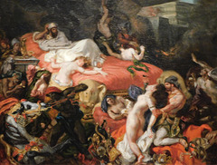 Detail of The Death of Sardanapalus by Delacroix in theDetail of The Death of Sardanapalus by Delacroix in the Metropolitan Museum of Art, January 2019