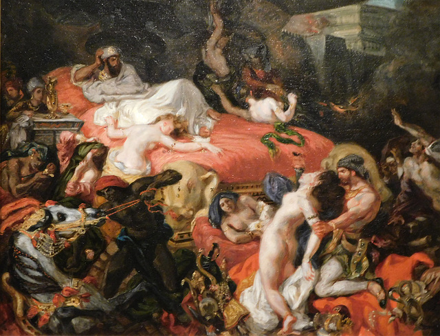 Detail of The Death of Sardanapalus by Delacroix in the Metropolitan Museum of Art, January 2019