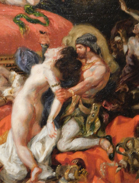 Detail of The Death of Sardanapalus by Delacroix in the Metropolitan Museum of Art, January 2019