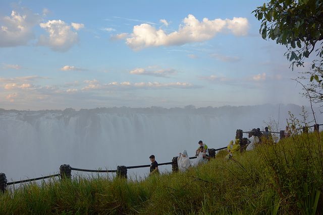 Zambia, Observing Victoria Falls from "Knife Edge" Trail Zambia, Observing Victoria Falls from "Knife Edge" Trail