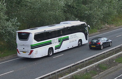 DSCF9097 John James Luxury Travel (Romford) coach on the A11 at Red Lodge, Suffolk - 5 Aug 2017