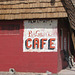 Vieille enseigne murale du Bagdad Café (Route 66 Californie)