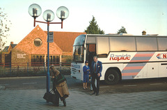 Durham Travel Services 33 (G33 TCU) in Newmarket – 12 Nov 1993 (210-01)