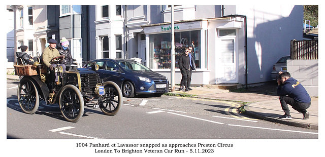 1904 Panhard et Lavassor snapped near Preston Circus  - Brighton - Veteran Car Run - 5 11 2023