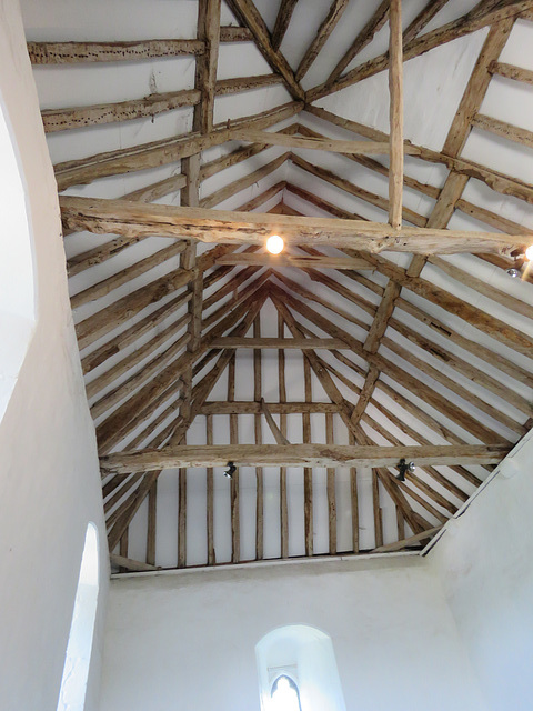 michelham priory, sussex   (35)roof in gatehouse, perhaps c16?