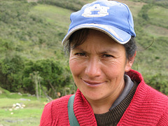 A little smile from our guide in Kuelap. Perú