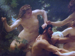 Detail of Nymphs and Satyr by Bouguereau in the Metropolitan Museum of Art, February 2013