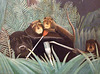 Detail of The Merry Jesters by Rousseau in the Philadelphia Museum of Art, January 2012