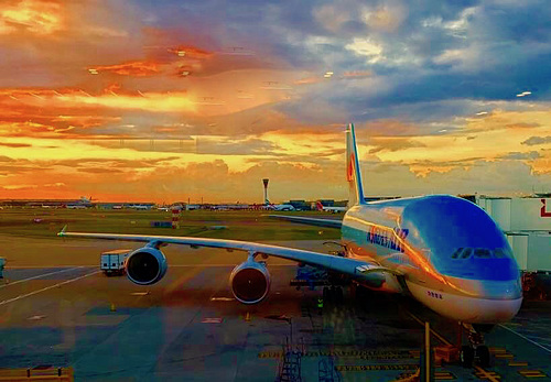 A380 at Heathrow