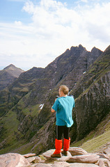 Bill Hart  looking out over Toll An Lochain, An Teallach 25th June 1999