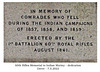 60th Rifles Memorial to Indian Mutiny dedication Dover 7 5 2022
