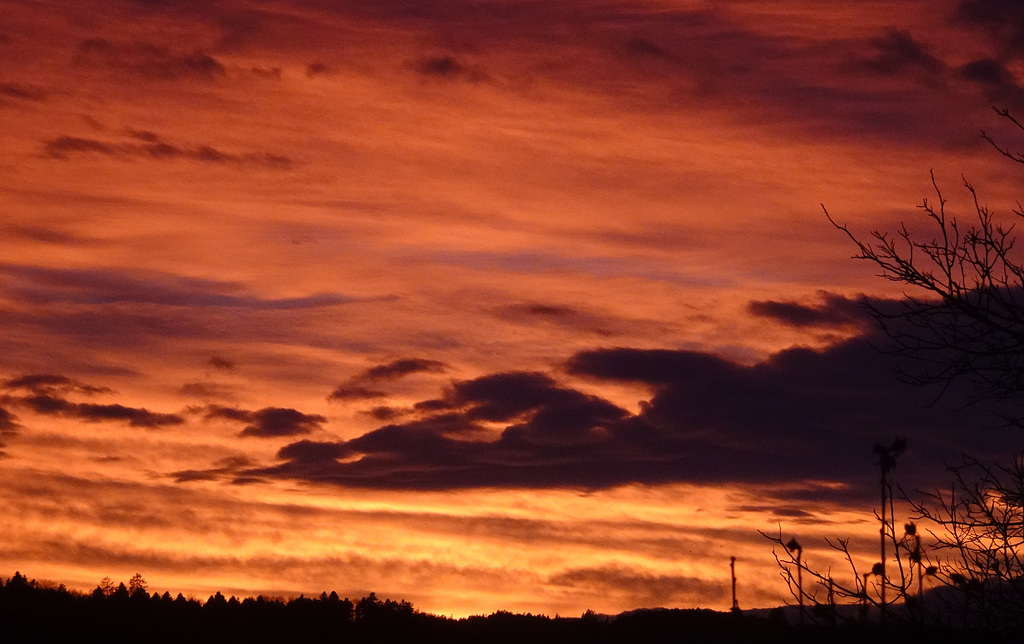 Abendrot am 3. Februar