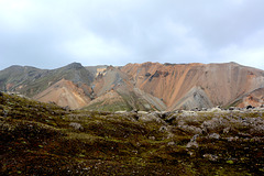 Iceland, Colorful Mountains of Landmannalaugar in the Distance